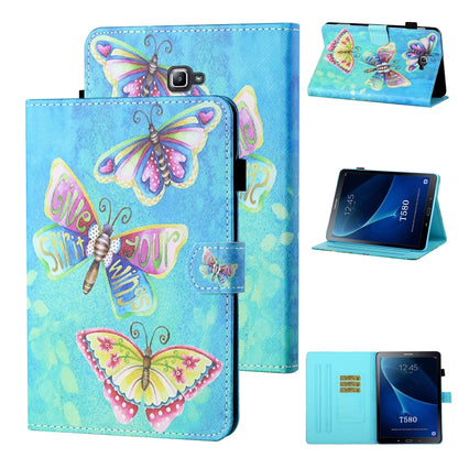 Coloured Drawing Stitching Horizontal Flip Leather Case with Holder & Card Slot & Sleep / Wake-up Function, For Samsung Galaxy Tab A7 10.4 (2020) T500/T505, For Samsung Galaxy Tab S6 Lite P610/P615, For Samsung Galaxy Tab A 8.0 (2019) T290/T295��������...