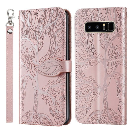 Life of Tree Embossing Pattern Horizontal Flip Leather Case with Holder & Card Slot & Wallet & Photo Frame & Lanyard