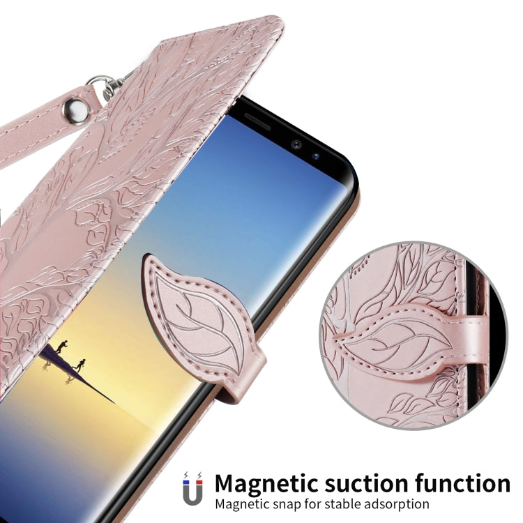 Life of Tree Embossing Pattern Horizontal Flip Leather Case with Holder & Card Slot & Wallet & Photo Frame & Lanyard