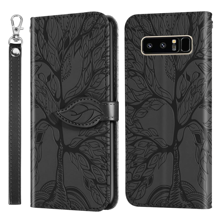 Life of Tree Embossing Pattern Horizontal Flip Leather Case with Holder & Card Slot & Wallet & Photo Frame & Lanyard