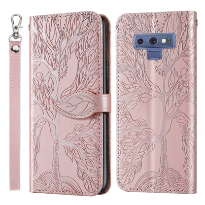 Life of Tree Embossing Pattern Horizontal Flip Leather Case with Holder & Card Slot & Wallet & Photo Frame & Lanyard