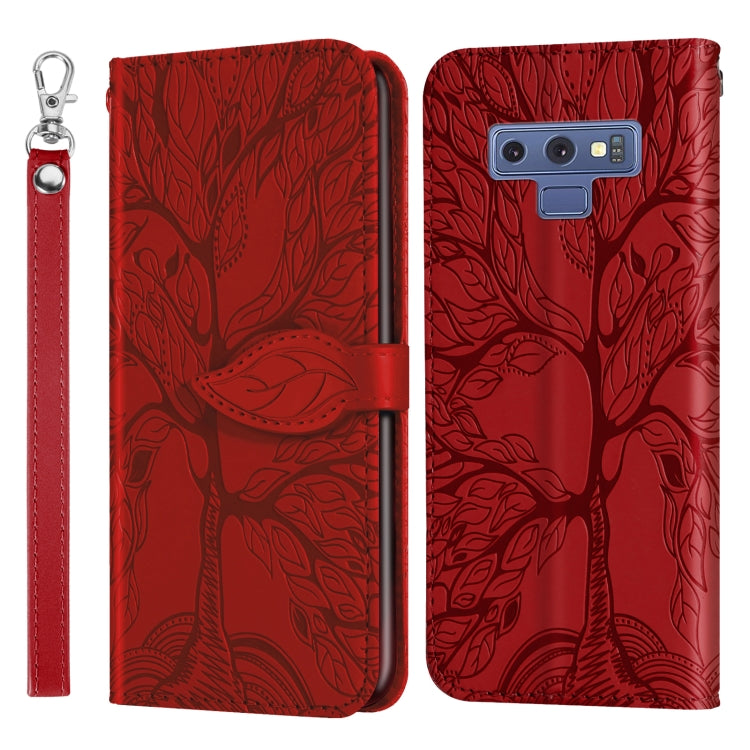 Life of Tree Embossing Pattern Horizontal Flip Leather Case with Holder & Card Slot & Wallet & Photo Frame & Lanyard