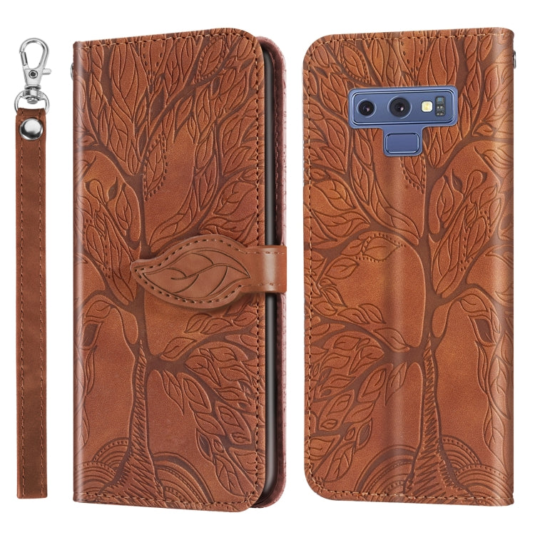Life of Tree Embossing Pattern Horizontal Flip Leather Case with Holder & Card Slot & Wallet & Photo Frame & Lanyard