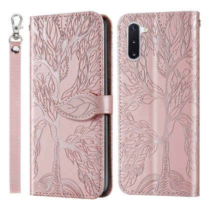 Life of Tree Embossing Pattern Horizontal Flip Leather Case with Holder & Card Slot & Wallet & Photo Frame & Lanyard