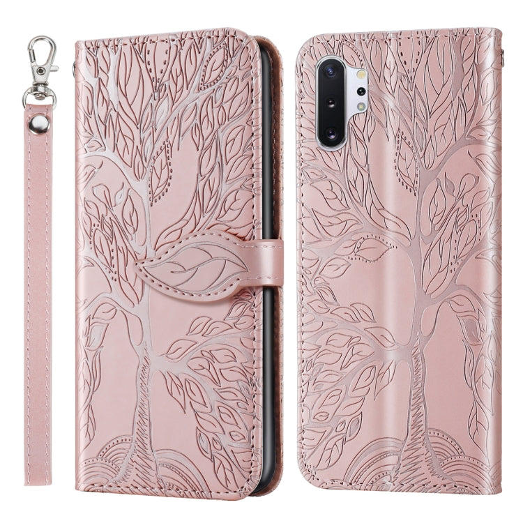 Life of Tree Embossing Pattern Horizontal Flip Leather Case with Holder & Card Slot & Wallet & Photo Frame & Lanyard