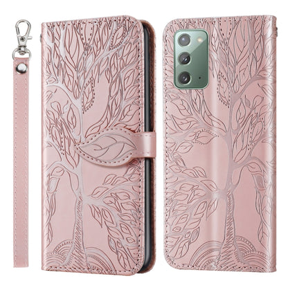 Life of Tree Embossing Pattern Horizontal Flip Leather Case with Holder & Card Slot & Wallet & Photo Frame & Lanyard