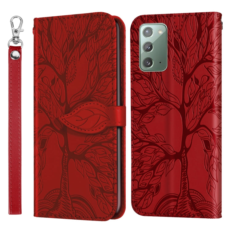 Life of Tree Embossing Pattern Horizontal Flip Leather Case with Holder & Card Slot & Wallet & Photo Frame & Lanyard