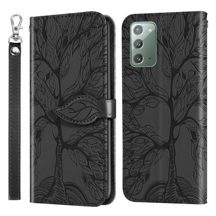 Life of Tree Embossing Pattern Horizontal Flip Leather Case with Holder & Card Slot & Wallet & Photo Frame & Lanyard