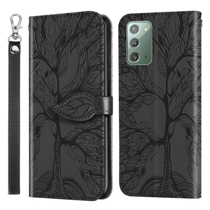 Life of Tree Embossing Pattern Horizontal Flip Leather Case with Holder & Card Slot & Wallet & Photo Frame & Lanyard