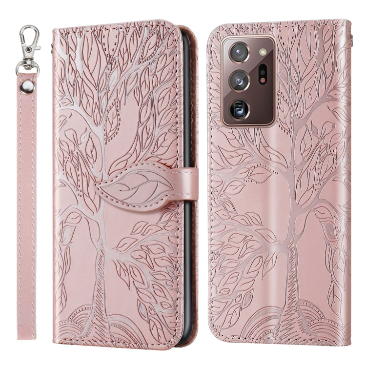 Life of Tree Embossing Pattern Horizontal Flip Leather Case with Holder & Card Slot & Wallet & Photo Frame & Lanyard