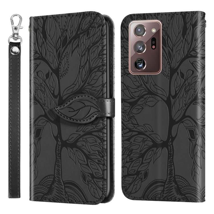 Life of Tree Embossing Pattern Horizontal Flip Leather Case with Holder & Card Slot & Wallet & Photo Frame & Lanyard