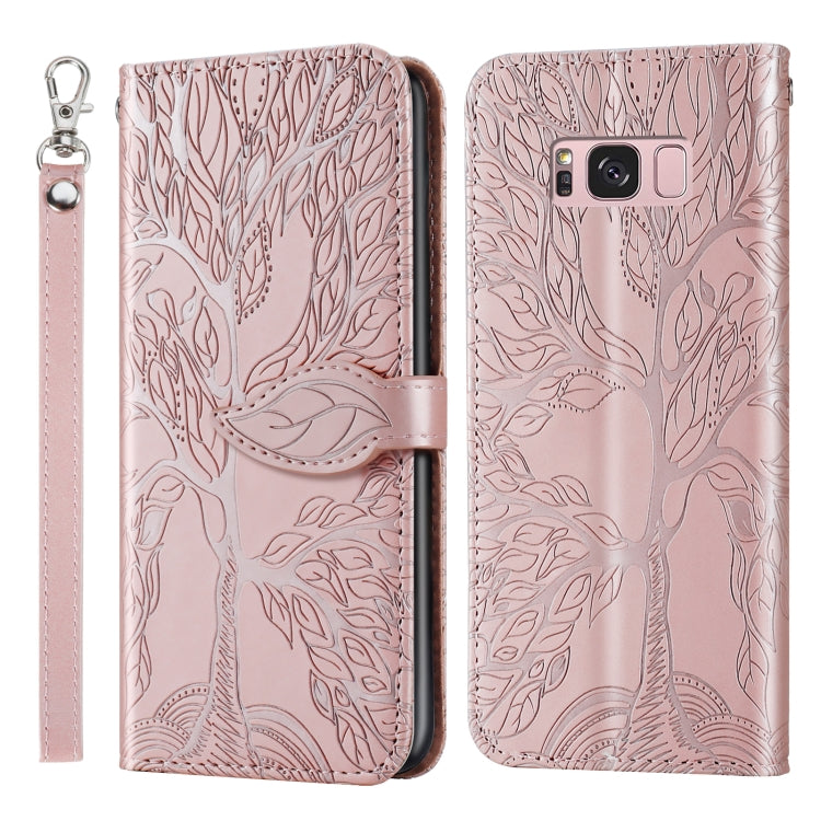 Life of Tree Embossing Pattern Horizontal Flip Leather Case with Holder & Card Slot & Wallet & Photo Frame & Lanyard