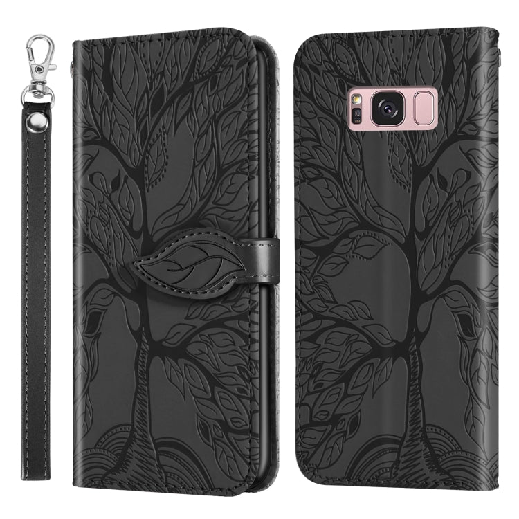 Life of Tree Embossing Pattern Horizontal Flip Leather Case with Holder & Card Slot & Wallet & Photo Frame & Lanyard