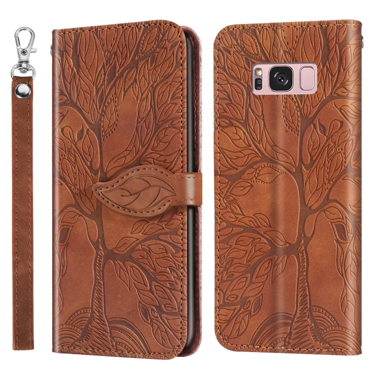 Life of Tree Embossing Pattern Horizontal Flip Leather Case with Holder & Card Slot & Wallet & Photo Frame & Lanyard