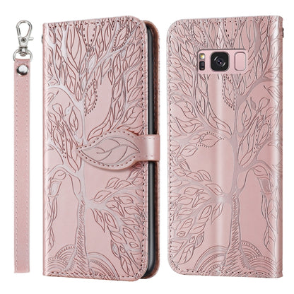 Life of Tree Embossing Pattern Horizontal Flip Leather Case with Holder & Card Slot & Wallet & Photo Frame & Lanyard