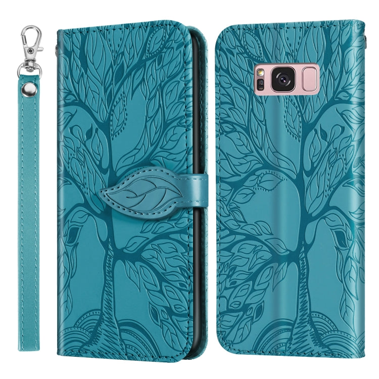 Life of Tree Embossing Pattern Horizontal Flip Leather Case with Holder & Card Slot & Wallet & Photo Frame & Lanyard