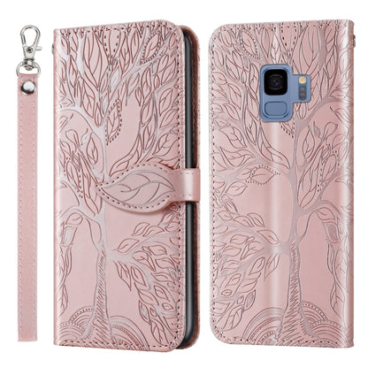 Life of Tree Embossing Pattern Horizontal Flip Leather Case with Holder & Card Slot & Wallet & Photo Frame & Lanyard