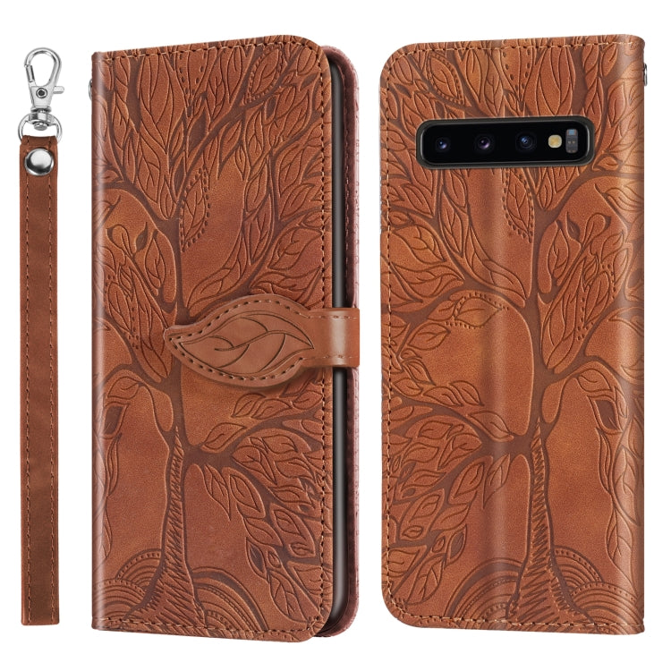 Life of Tree Embossing Pattern Horizontal Flip Leather Case with Holder & Card Slot & Wallet & Photo Frame & Lanyard