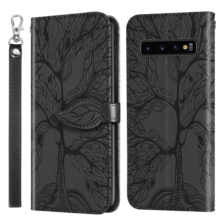 Life of Tree Embossing Pattern Horizontal Flip Leather Case with Holder & Card Slot & Wallet & Photo Frame & Lanyard