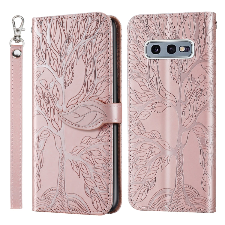 Life of Tree Embossing Pattern Horizontal Flip Leather Case with Holder & Card Slot & Wallet & Photo Frame & Lanyard
