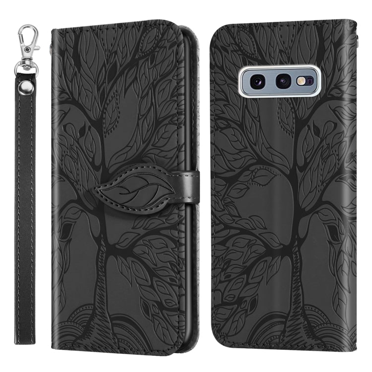 Life of Tree Embossing Pattern Horizontal Flip Leather Case with Holder & Card Slot & Wallet & Photo Frame & Lanyard