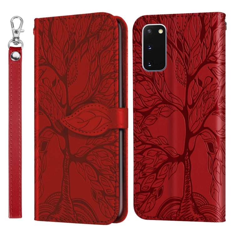 Life of Tree Embossing Pattern Horizontal Flip Leather Case with Holder & Card Slot & Wallet & Photo Frame & Lanyard