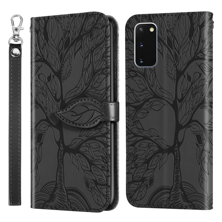 Life of Tree Embossing Pattern Horizontal Flip Leather Case with Holder & Card Slot & Wallet & Photo Frame & Lanyard