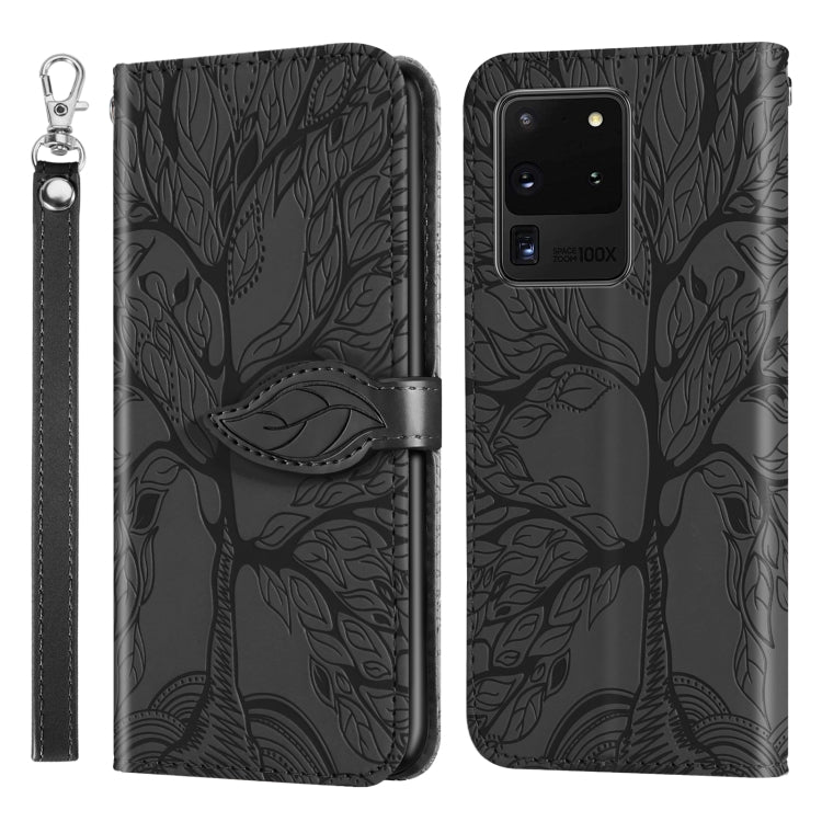 Life of Tree Embossing Pattern Horizontal Flip Leather Case with Holder & Card Slot & Wallet & Photo Frame & Lanyard