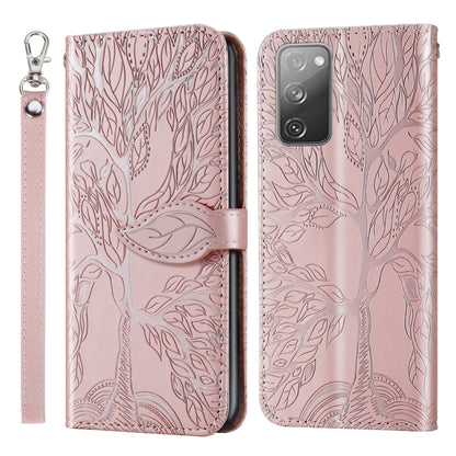 Life of Tree Embossing Pattern Horizontal Flip Leather Case with Holder & Card Slot & Wallet & Photo Frame & Lanyard
