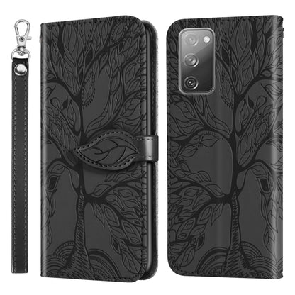 Life of Tree Embossing Pattern Horizontal Flip Leather Case with Holder & Card Slot & Wallet & Photo Frame & Lanyard