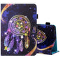 Sewing Thread Horizontal Painted Flat Leather Case with Pen Cover & Anti Skid Strip & Card Slot & Holder
