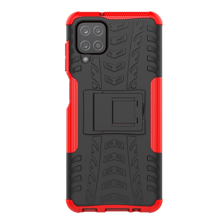 Tire Texture Shockproof TPU+PC Protective Case with Holder, For Samsung Galaxy A12 5G