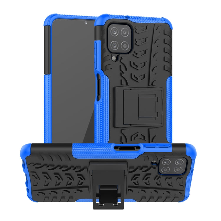 Tire Texture Shockproof TPU+PC Protective Case with Holder, For Samsung Galaxy A12 5G