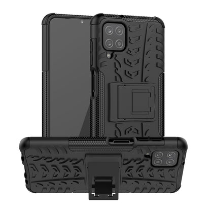 Tire Texture Shockproof TPU+PC Protective Case with Holder, For Samsung Galaxy A12 5G