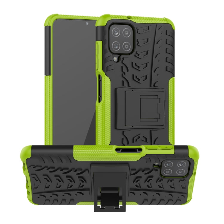 Tire Texture Shockproof TPU+PC Protective Case with Holder, For Samsung Galaxy A12 5G