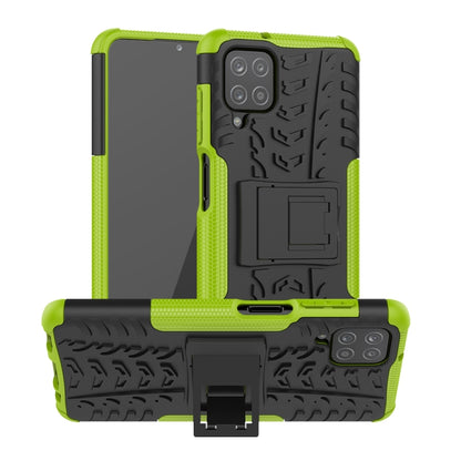 Tire Texture Shockproof TPU+PC Protective Case with Holder, For Samsung Galaxy A12 5G
