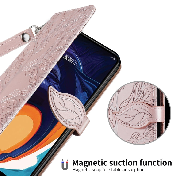 Life of Tree Embossing Pattern Horizontal Flip Leather Case with Holder & Card Slot & Wallet & Photo Frame & Lanyard