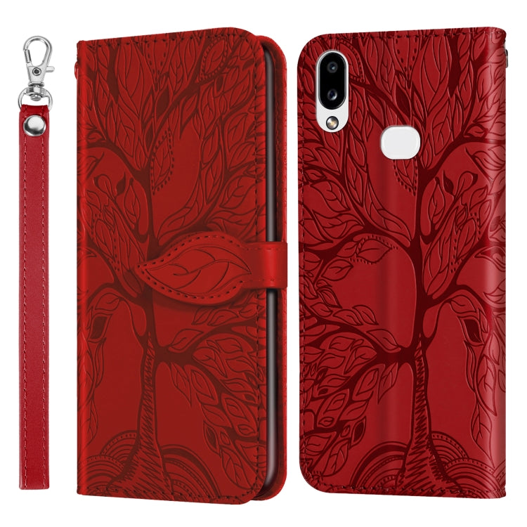 Life of Tree Embossing Pattern Horizontal Flip Leather Case with Holder & Card Slot & Wallet & Photo Frame & Lanyard