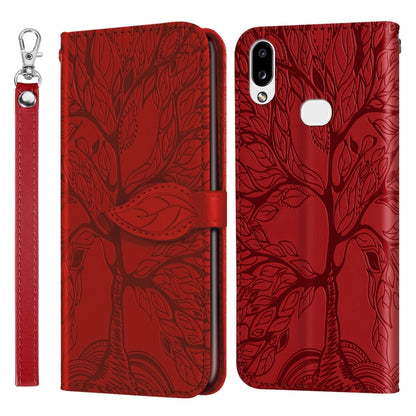 Life of Tree Embossing Pattern Horizontal Flip Leather Case with Holder & Card Slot & Wallet & Photo Frame & Lanyard