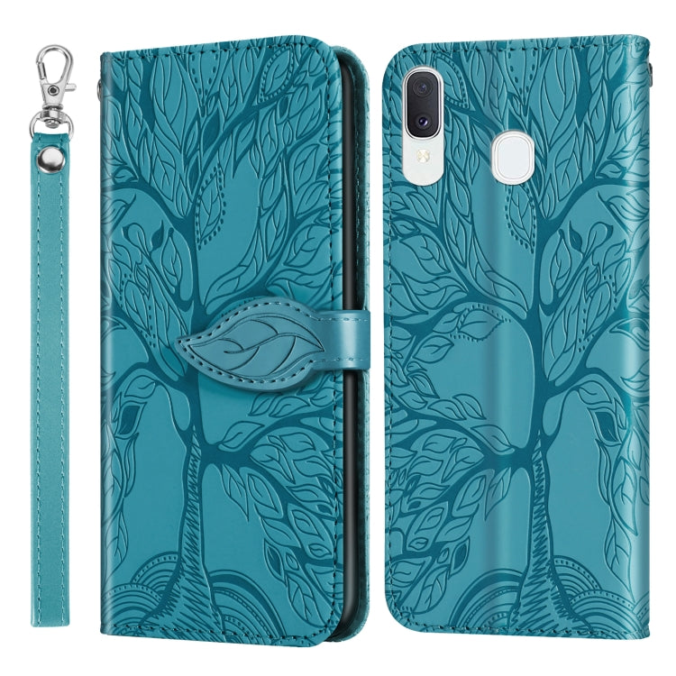 Life of Tree Embossing Pattern Horizontal Flip Leather Case with Holder & Card Slot & Wallet & Photo Frame & Lanyard