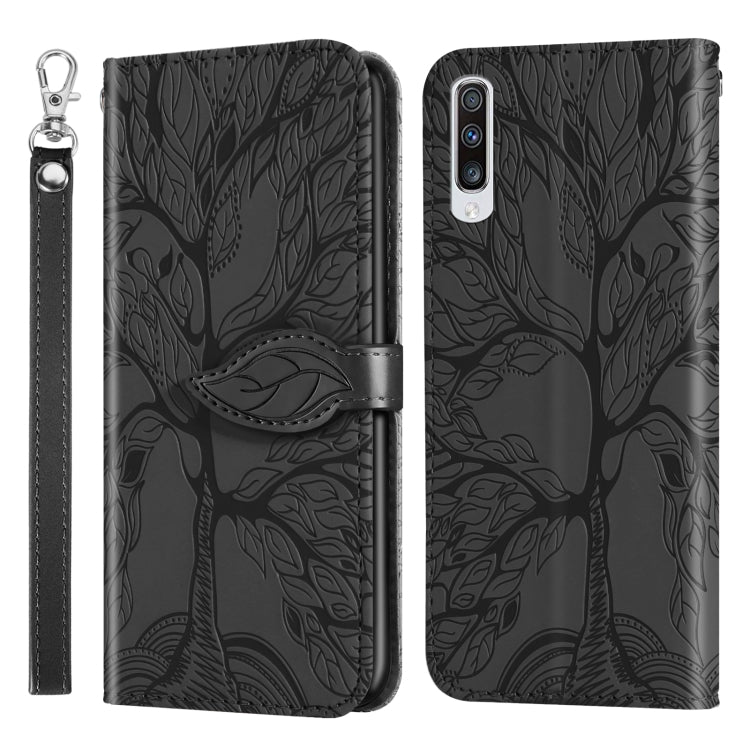 Life of Tree Embossing Pattern Horizontal Flip Leather Case with Holder & Card Slot & Wallet & Photo Frame & Lanyard
