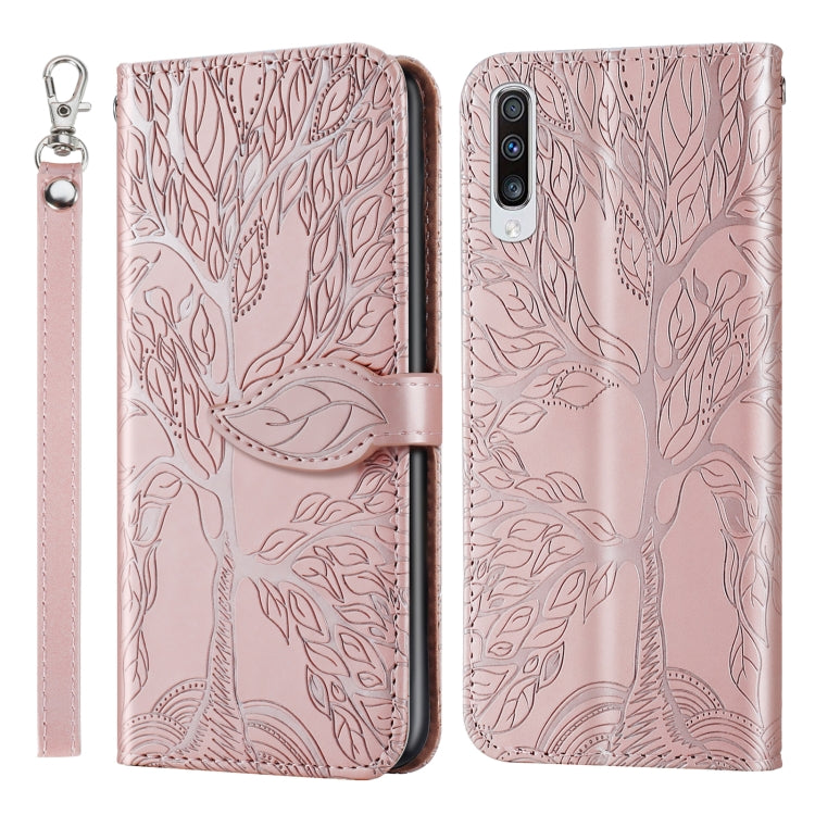 Life of Tree Embossing Pattern Horizontal Flip Leather Case with Holder & Card Slot & Wallet & Photo Frame & Lanyard