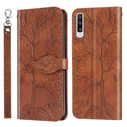 Life of Tree Embossing Pattern Horizontal Flip Leather Case with Holder & Card Slot & Wallet & Photo Frame & Lanyard