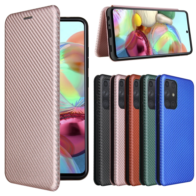Carbon Fiber Texture Magnetic Horizontal Flip TPU + PC + PU Leather Case with Card Slot, For Samsung Galaxy A72 5G, For Samsung Galaxy A52 5G, For OPPO Reno5 Pro 5G, For Cubot X30