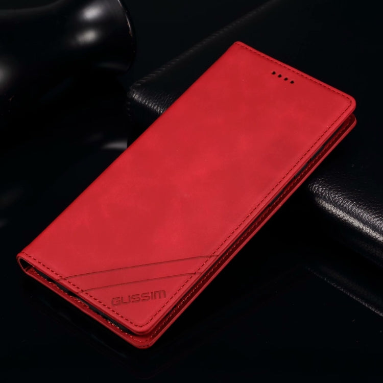 GUSSIM GS-001 Business Style Horizontal Flip Skin Feel PU Leather Case with Holder & Card Slots & Wallet & Photo Frame, For Samsung Galaxy A21