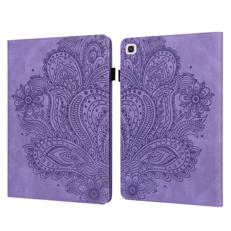Peacock Embossed Pattern TPU + PU Horizontal Flip Leather Case with Holder & Card Slots & Wallet, For Samsung Galaxy Tab A7 T500, For Samsung Galaxy Tab S6 Lite P610, For Samsung Galaxy Tab A 8.0 (2019) T290, For Samsung Galaxy Tab A 10.1 (2019) T510��...