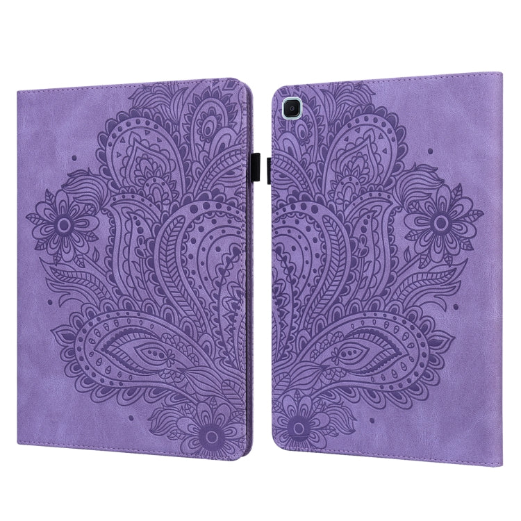 Peacock Embossed Pattern TPU + PU Horizontal Flip Leather Case with Holder & Card Slots & Wallet, For Samsung Galaxy Tab A7 T500, For Samsung Galaxy Tab S6 Lite P610, For Samsung Galaxy Tab A 8.0 (2019) T290, For Samsung Galaxy Tab A 10.1 (2019) T510��...