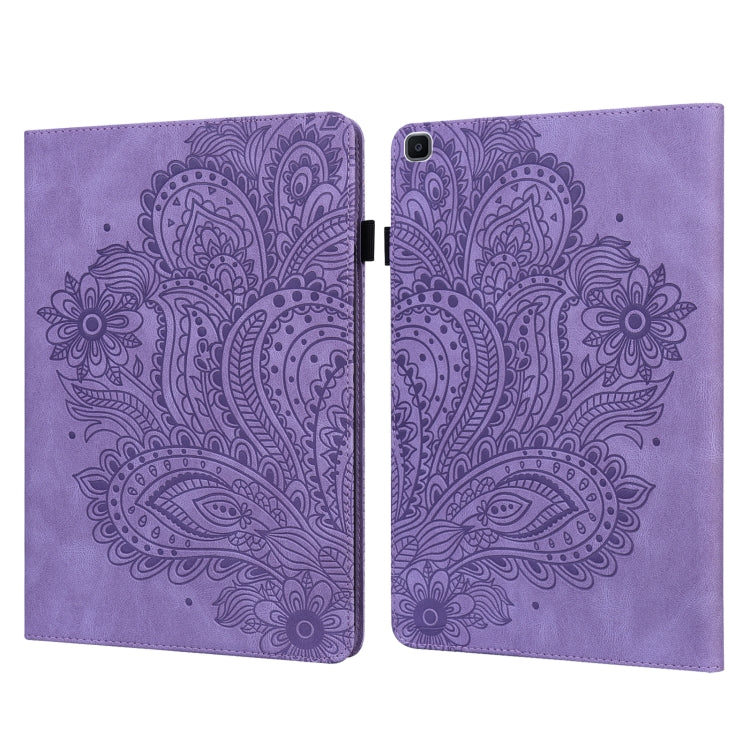 Peacock Embossed Pattern TPU + PU Horizontal Flip Leather Case with Holder & Card Slots & Wallet, For Samsung Galaxy Tab A7 T500, For Samsung Galaxy Tab S6 Lite P610, For Samsung Galaxy Tab A 8.0 (2019) T290, For Samsung Galaxy Tab A 10.1 (2019) T510��...