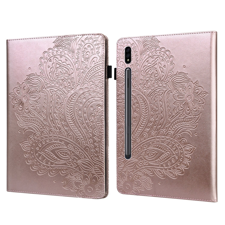 Peacock Embossed Pattern TPU + PU Horizontal Flip Leather Case with Holder & Card Slots & Wallet, For Samsung Galaxy Tab A7 T500, For Samsung Galaxy Tab S6 Lite P610, For Samsung Galaxy Tab A 8.0 (2019) T290, For Samsung Galaxy Tab A 10.1 (2019) T510��...