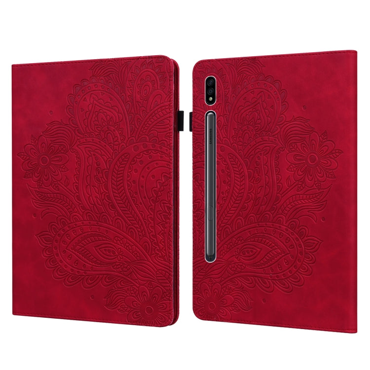 Peacock Embossed Pattern TPU + PU Horizontal Flip Leather Case with Holder & Card Slots & Wallet, For Samsung Galaxy Tab A7 T500, For Samsung Galaxy Tab S6 Lite P610, For Samsung Galaxy Tab A 8.0 (2019) T290, For Samsung Galaxy Tab A 10.1 (2019) T510��...